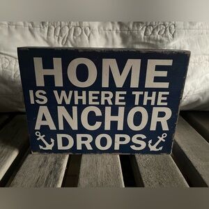 Nautical Anchor Wooden Sign